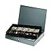 STEELMASTER Low Profile Steel Cash Box with 10 Compartments, 16.7 x 3 x 11.3 Inches, Gray (2215CBTGY)
