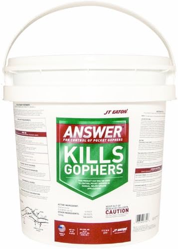 JT Eaton 277 Answer Pocket Gopher Bait Block Moisture Resistant Anticoagulant Bait (Pail of 40)