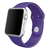 Creazy® New Fashion Sports Silicone Bracelet Strap Band for 42mm Apple Watch ,Purple