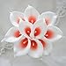 Lily Garden Artificial Picasso Calla Lily Flower Bouquets (Coral and White)