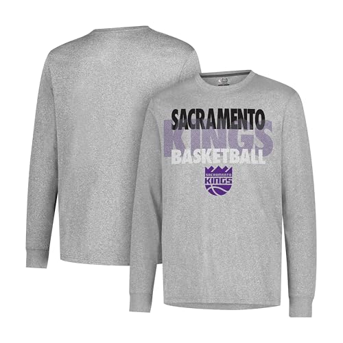 Ultra Game NBA Supreme Long Sleeve Pullover Tee Shirt Heather Gray