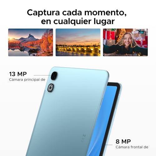 P13 Android Tablet 16, Tablet 13 Inches, Gemini AI, 48GB RAM+128GB ROM/2 TF, 12000mAh/18W, IPS 2.4K, 120Hz, T7280 Octa-Core, 13MP, Face ID, 5G WiFi, GPS, OTG, Tablet with Keyboard and Pen, Blue