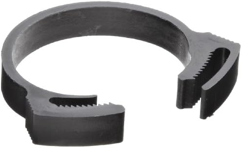 Tefen Acetal Snap Grip Hose Clamp, 11 mm Min Clamp ID, 13 mm Max Clamp ID, Pack Of 10