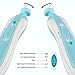 Baby Nail File Trimmer,Safe Electric Baby Infant Nail Filer with Light,Battery of Newborn Nails Care Clippers for Baby Fingernail (9 Replacement Grinding Head) (Upgraded Version)