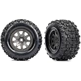 Traxxas 10770-GRAY - Sledgehammer Tires &amp; Wheels, Charcoal Gray