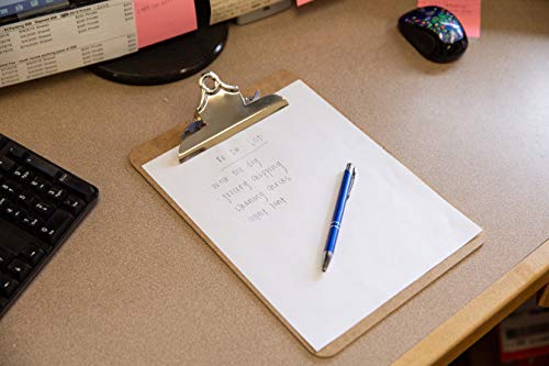Clipboard (Pack of 5) Standard Clip Hardboard | for Classroom,Clerical Work & Office use (Letter Size 9'' x 12.5'')