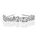 Hairband-Foxnovo Bridal Crowns Headband Crystal Tiaras for Wedding