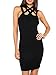 MakeMeChic Women's Sexy Cut Out Sleeveless Bodycon Cocktail Party Dress