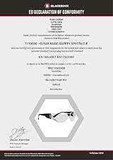 Blackrock Safety Glasses Clear Polycarbonate Anti-Scratch Lens Unisex view 13