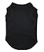 Petitebella Pet Supply Plain Black Cotton Tank Top T-Shirt Blouse Dress Dog Cat (Medium)