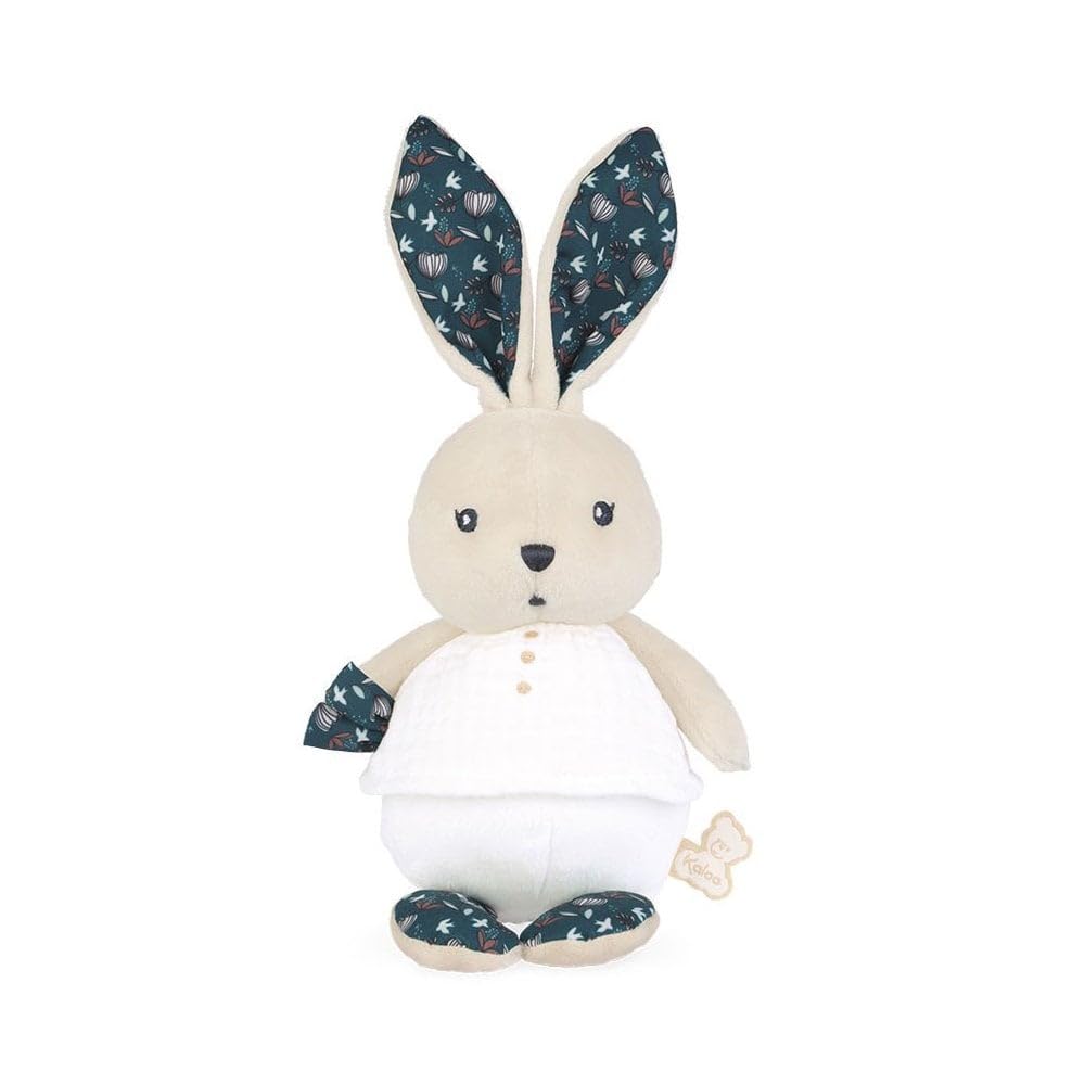 Kaloo - K'Doux - Nature small bunny dolls White & Blue - Swaddling material - Soft toy - 20cm - From birth onwards - K969954