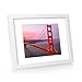BOJIN Wooden A4(29.7x21cm) Table Top Picture Frame Wall Photo Frame for Portrait or Landscape Holds 6x8 with Mat-White