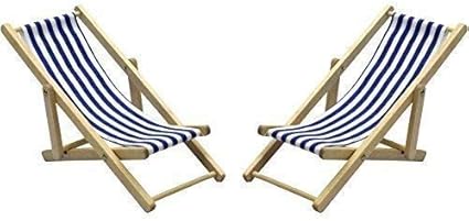 Musykrafties Wooden Foldable Garden Or Beach Chair 1 12 Scale Toy Miniature Micro Aquarium Terrariums Fairy Gardens Doll House Cake Topper Decoration Blue Amazon Co Uk Kitchen Home