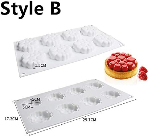 FTFSY Tart Cake Mold For Baking Dessert Ring Art Mousse Silicone 3D Mould Silikonowe Moule Tartlet Pan Pastry Tools,Style B