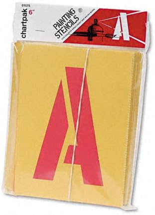 Chartpak Products - Chartpak - Painting Stencil Set, A-Z Set/0-9, Manila, 35/Set - Sold As 1 Set - Gothic-style letters for superb legibility. - Reusable heavy stencil board. -