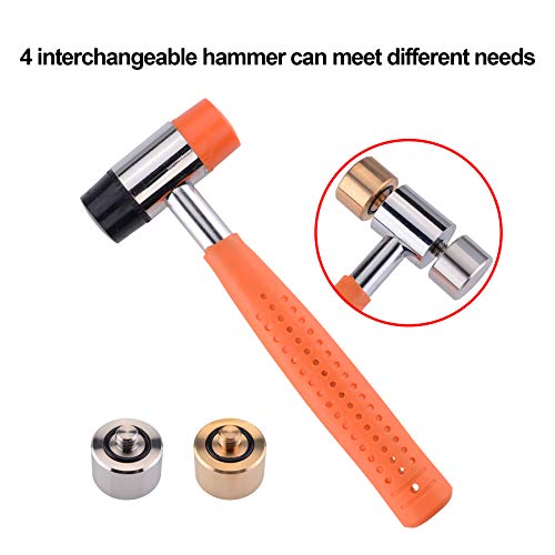 Pridefend Punch Set, Hammer with Brass Steel Nylon and Rubber