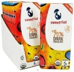 Sweetriot B05145 Sweetriot 70 percent Dark Chocolate Bar - 12x3.5 Oz by Sweetriot