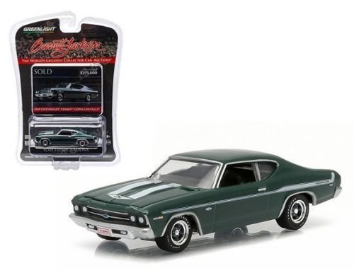 New 1:64 BARRETT-JACKSON SCOTTSDALE EDITION - FATHOM GREEN 1969 CHEVROLET YENKO CHEVELLE SS Diecast Model Car By Greenlight
