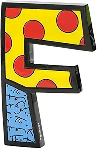 Romero Britto Polyresin Table/Wall Decor, Letter F