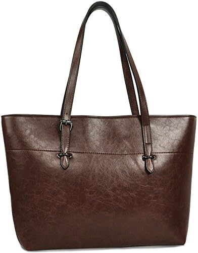 Tote Bag,Women Vegan Leather Handbags with Large Capacity,Vintage Shoulder Bag by YAAMUU [L0002/coffee]