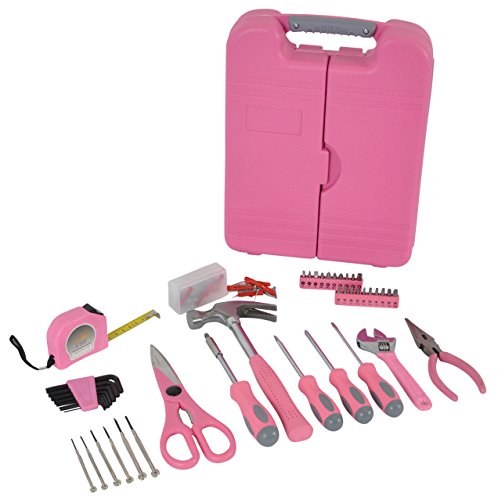 Großer Werkzeugkoffer in pink inkl. pinke Werkzeuge im Werkzeugset - Frauen Werkzeugkoffer als lustiges Geschenk für… – Bild 3