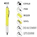KEWAYO Screwdriver Pen Pocket Multi-Tool 6 in 1 - Multi-Functional & Sturdy Tool, With Scale Ruler, Spirit Level, Ballpoint Pen, Stylus & Small Screwdriver Set