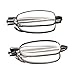 SOOLALA Metal Aolly Frame Folding Magnifying Compact Reading Glasses Reader w/Case, GunBlack, +2.0D