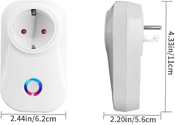finebrand Inteligente Zcalo WiFi Enchufe Lspa8 De Control Remoto del Interruptor Mini Mide La Energa Elctrica Consumida Home Energy Monitor Blanco