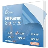 CALPALMY 5 Pack of 8x10” PET Sheet/Plexiglass