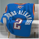 Sleep Squad Oklahoma City Thunder Shai Gilgeous-Alexander 60 x 80 Raschel Plush Blanket an NBA Throw