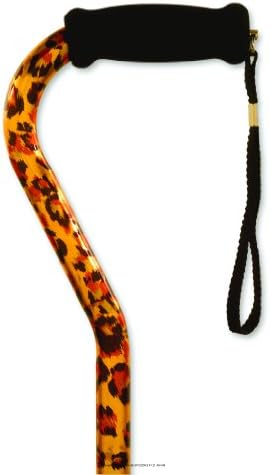 Offset Handle Aluminum Cane, Off Set Cane Leopard, (1 EACH, 1 EACH)