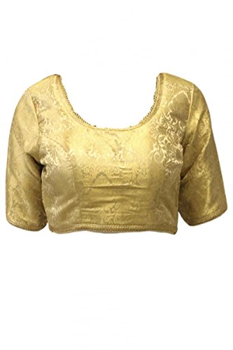 RMB3133 Burlywood & Tan Ready Made Designer Saree Blouse