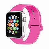 IYOU Sport Band Compatible for Apple Watch Band 38MM 42MM, Soft Silicone Replacement Sport Strap Compatible for iWatch 2017 Apple Watch Series 3/2/1, Edition, Nike+, All Models More Colors Choose