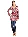 Sleeves Pullover Tunic Top L FLORAL_BURGUNDY
