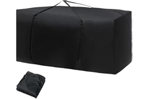Extra Large Garden Cushion Storage Bag Waterproof 210D Oxford Fabric, UV Resistant Storage Bag with Handles for Patio Furnitu
