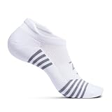 Zeropes Anti-Blister No Show Running Socks (Large, White)