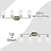 4 Light VINLUZ Wall Sconce Contemporary Stylish Bathroom Vanity Lighting Fixtures Brushed Nickel with Clear Glass