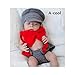 A-cool Newborn Baby Boy Costume Crochet Outfits Photography Props Cap Beanie with Suspenders Bowtie Diaper (0-12months)