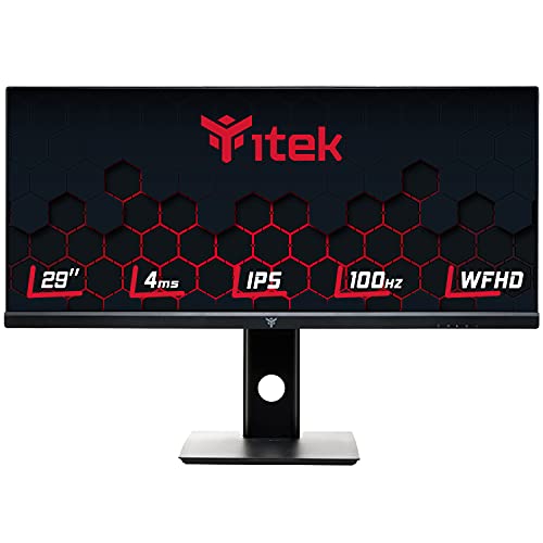 Itek-Monitor-GGF-29-Pulgadas-Flat-WFHD-2560-x-1080-UltraWide-IPS-100Hz-219-4ms-OD-HAS-2xHDMI-DP-USB-Speaker-HDR-G-Sync-FreeSync-Negro