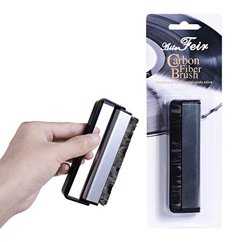 Feir Carbon Fiber Anti-Static Vinyl Record Cleaning Brush Turntable Vinyl Accessories (Carbon Brush)