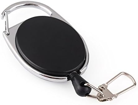3 Pcs Abs Plastic Id Lanyard Name Tag Card Badge Holder Retractable Pull Reel Belt Key Ring Chain Clips