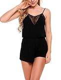 Ekouaer Women Sexy Lace Rompers Jumpsuit Playsuit Summer Sleepwear