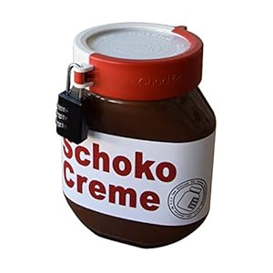 Chocloc, slot voor Nutella en andere spreads, bijvoorbeeld Alnatura, Schokomac; Nutella lock, Nutella slot met hangslot