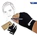 Digital Drawing Glove for Artist Graphic Drawing Tablet iPad Pro, Palm Rejection Two Finger Sketch Smudge Guard Art Gloves, Right Left Hand, Woman Set of 2 Black