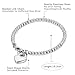Cupimatch Stainless Steel Love Heart Charm Bracelet for Women (Silver)