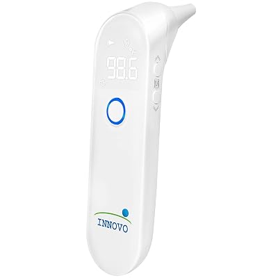 Innovo iE100B Reusable Infrared Digital Ear Thermometer, Professional Series, with Fever Alert Detection and 20x Disposable Probes