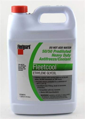 FLEETGUARD CC8974 COOLANT ANTIFREEZE GREEN 50/50 (6 PCS/BOX)