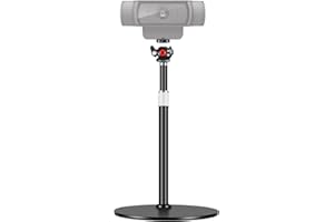 Etour Webcam Stand for Desk, with 360° Ballhead, Heavy Base Height Adjustable Webcam Tripod for Logitech Webcam C922 C930e C9