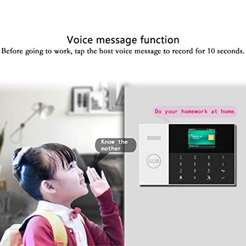Feamos 1Set Wireless WIFI GSM GPRS Alarm System Home Security APP Remote Control RFID Card Arm Disarm Kit with Colorful Screen SOS Button
