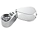 MSLAN 40X Full Metal Illuminated Jewelers Magnifier,Best Pocket Folding Magnifying Glass Jewelers Lens Eye Loupe with LED and UV Light(LED Currency Detecting/Jewelry Identifying Type)